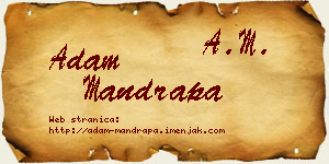 Adam Mandrapa vizit kartica